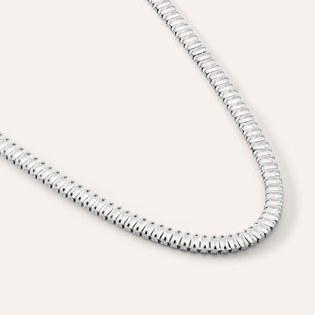 Collana Tennis Romantic Shine Metallo Cristallo