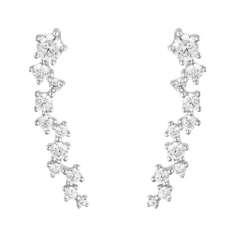 Orecchini Lobo Silver Elegance Argento Rodiato Cubic Zirconia - Orecchini a Lobo Donna | Stroili