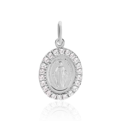 Pendente Holy Oro Bianco Cubic Zirconia - Ciondoli con Incisione Donna | Stroili