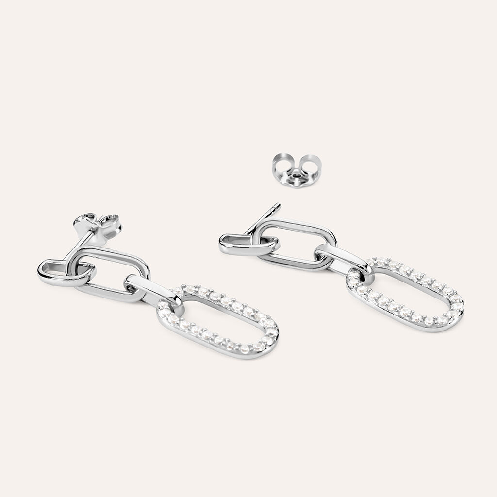 Orecchini Pendenti Silver Shine Argento Rodiato Cubic Zirconia