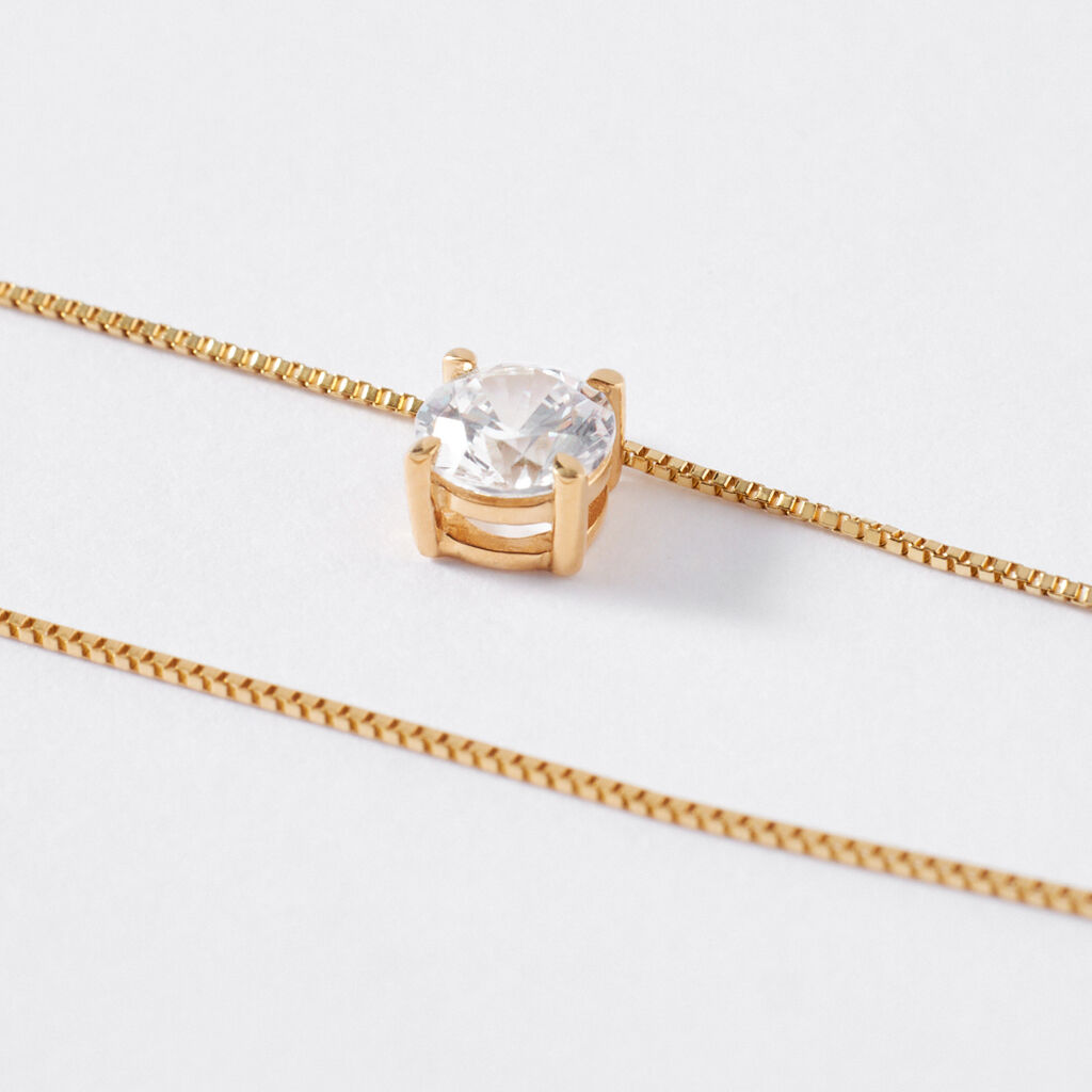 Collana Punto Luce Claire Oro Giallo Cubic Zirconia - Collane Punto Luce Donna | Stroili