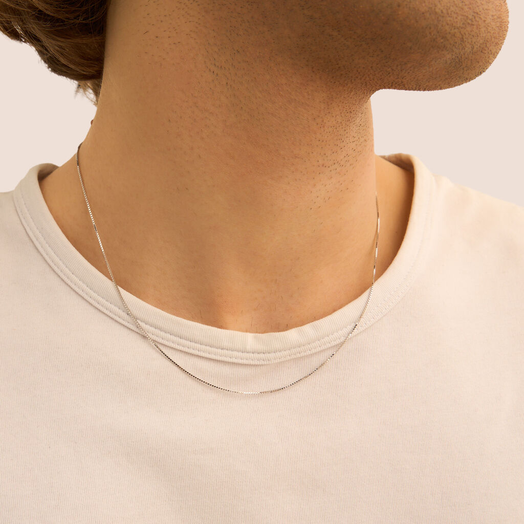 Catenina Gentleman Argento Rodiato