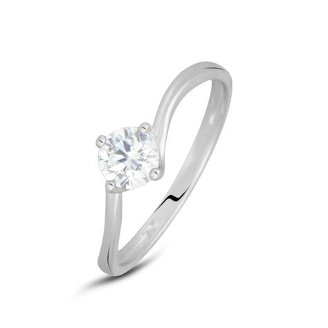 Anello Solitario Claire Oro Bianco Cubic Zirconia - Anelli con Pietre Donna | Stroili