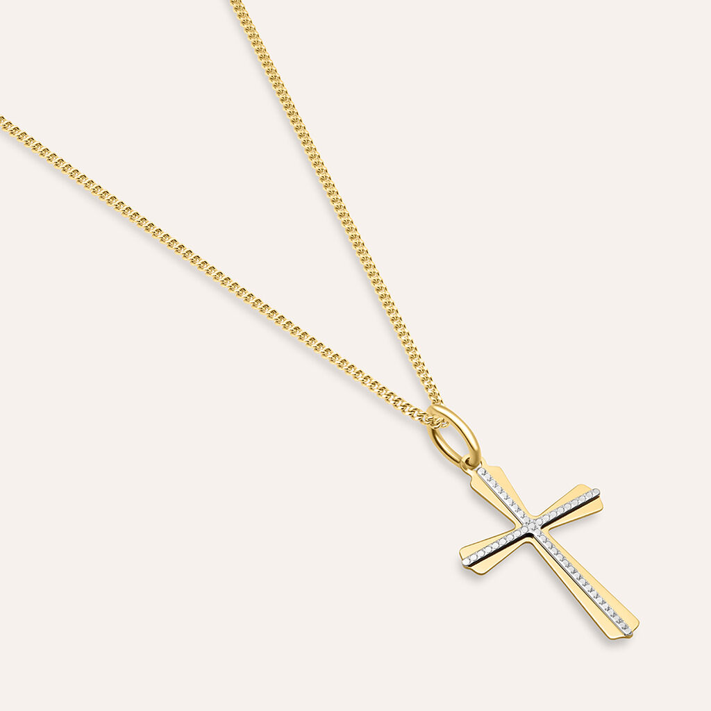 Pendente Holy Oro Bicolore - Ciondoli con Incisione Unisex | Stroili