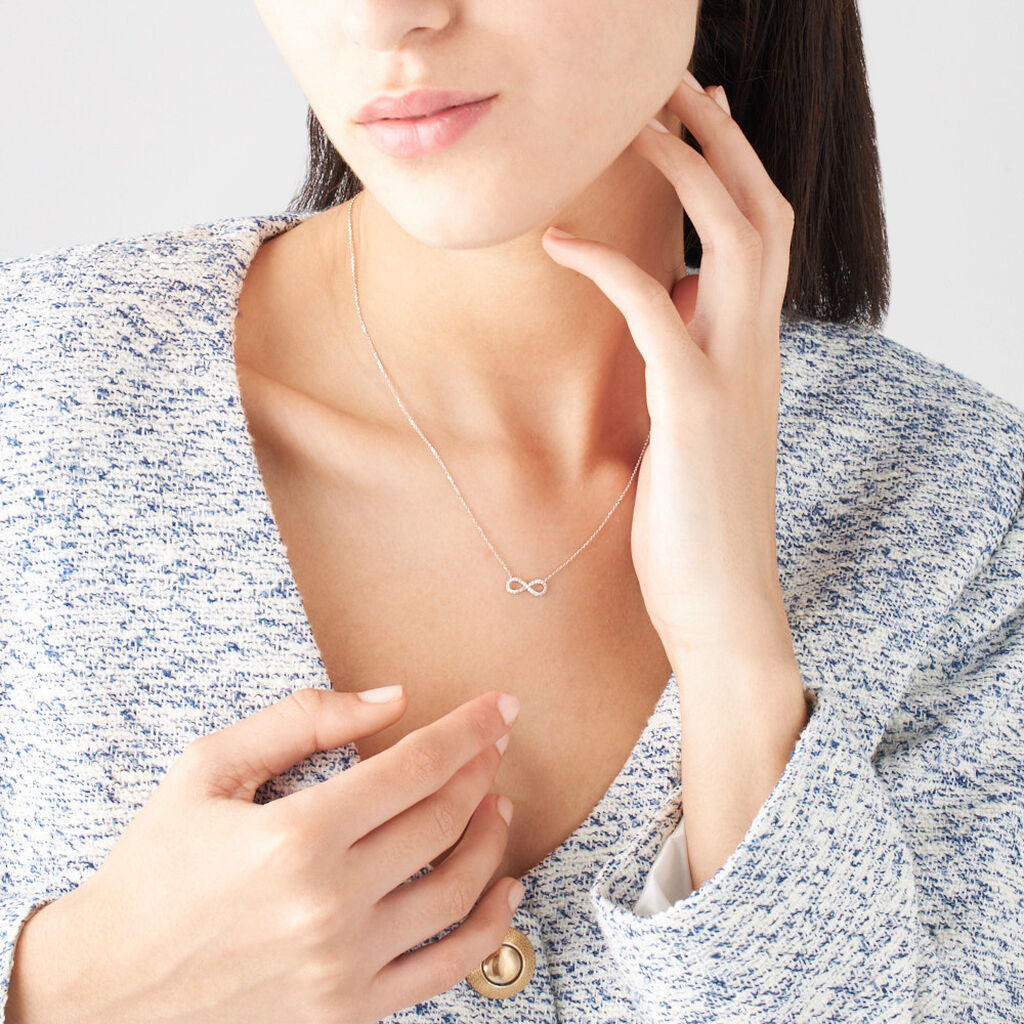 Collana Sophia Oro Bianco Diamante - Collane Donna | Stroili