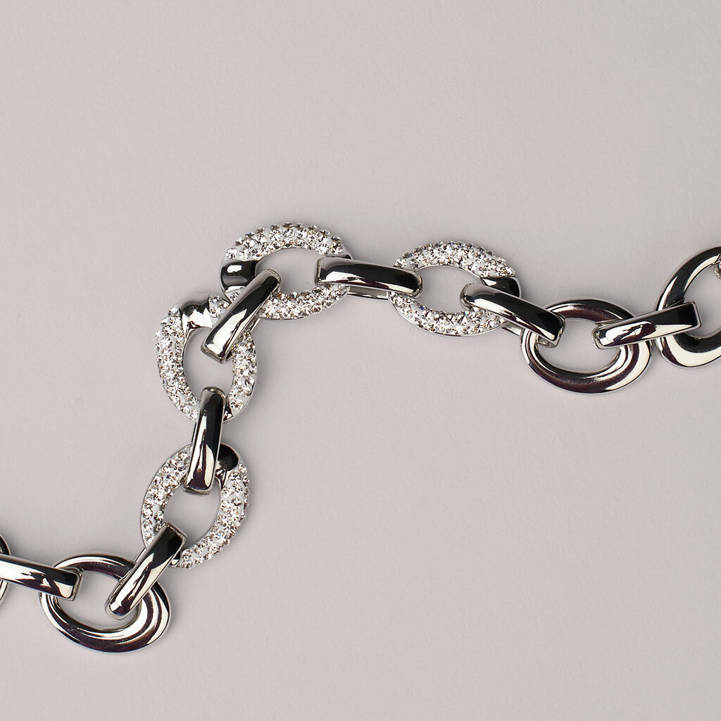 Bracciale Catena Aura Acciaio Cristallo