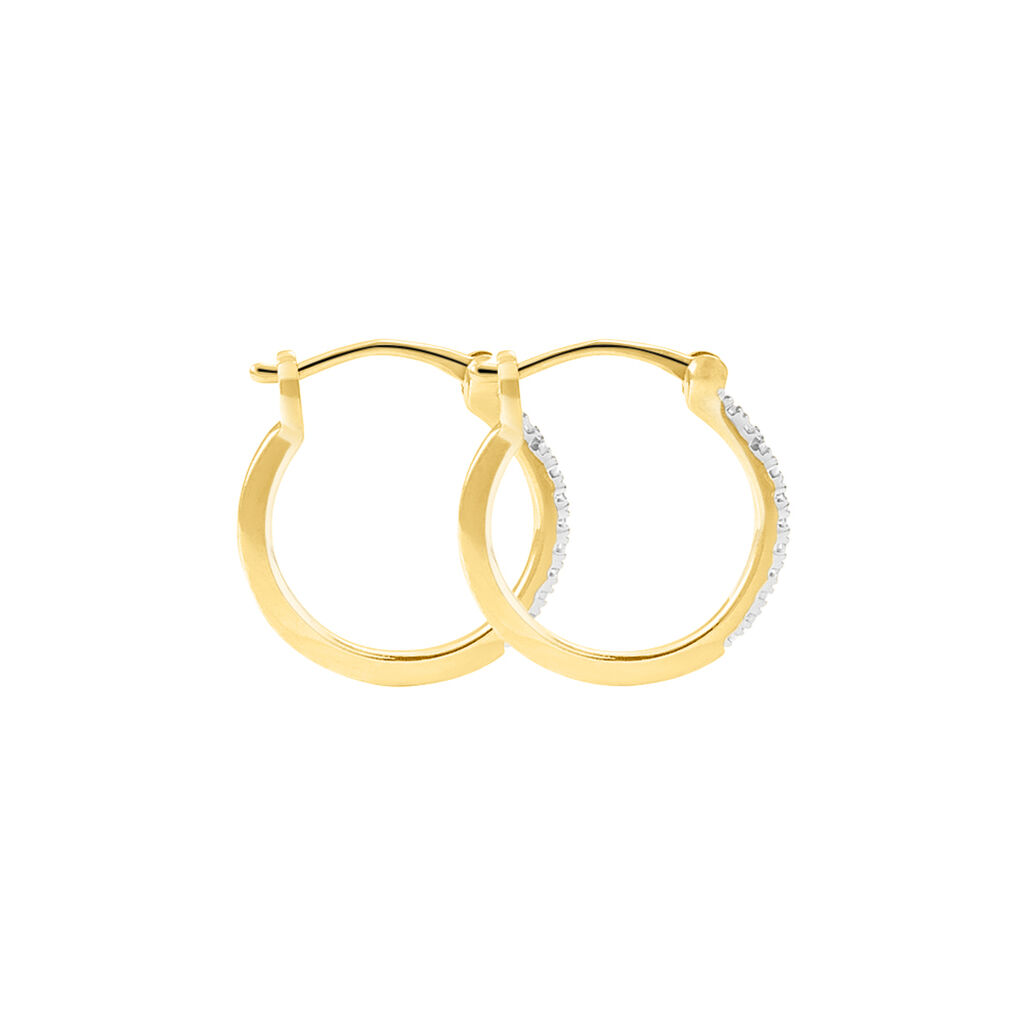 Orecchini A Cerchio Grace Oro Giallo Diamante - Orecchini a Cerchio Donna | Stroili