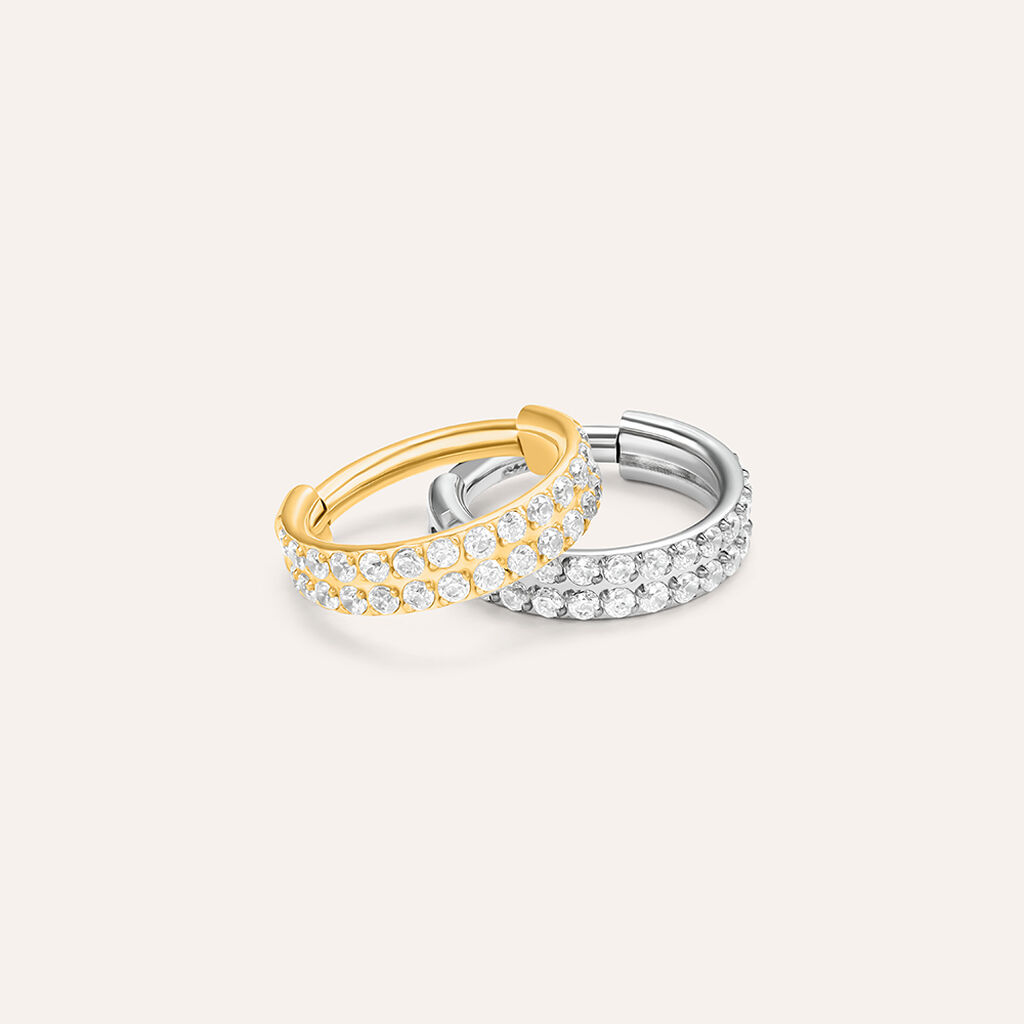 Piercing Orecchio Lady Chic Titanio Bianco Cubic Zirconia - Regalo per Cerimonie Religiose Unisex | Stroili