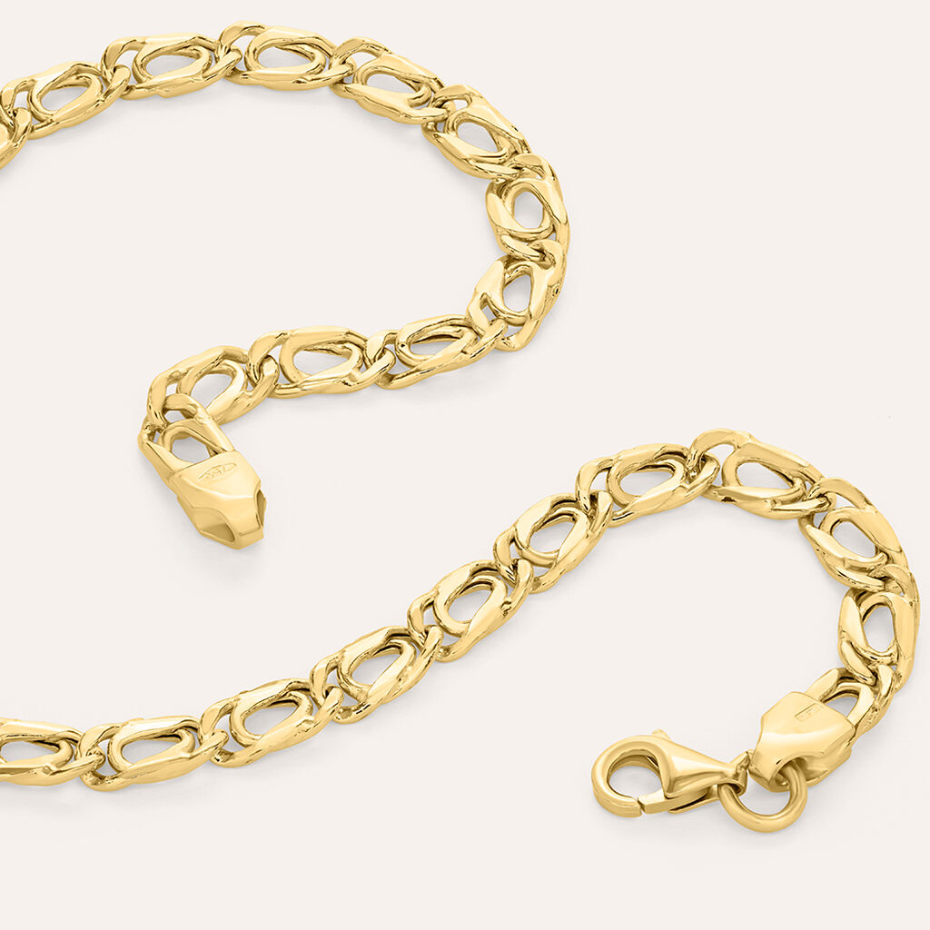 Bracciale Catena Oro Uomo Oro Giallo