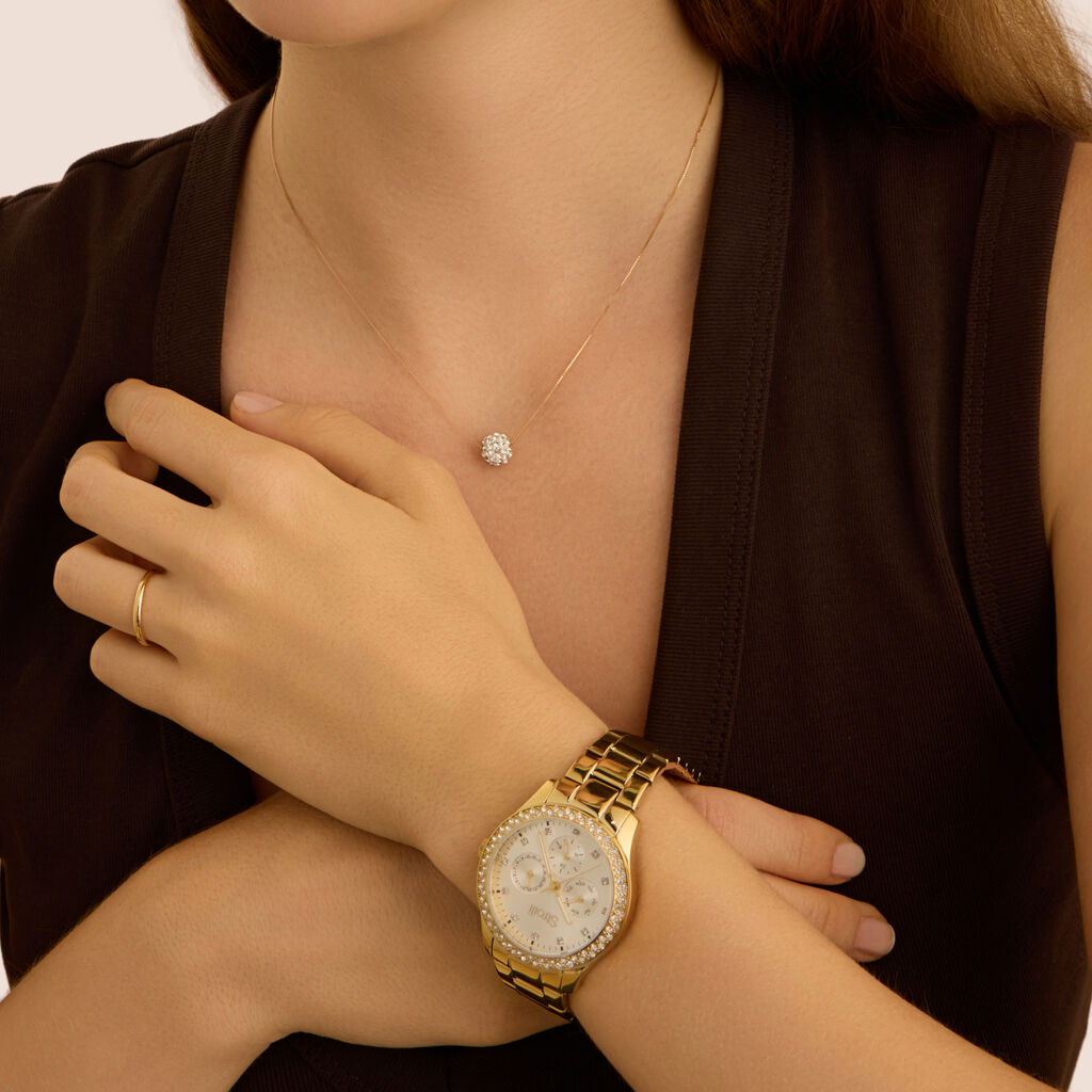 Collana Christelle Oro Giallo Cristallo