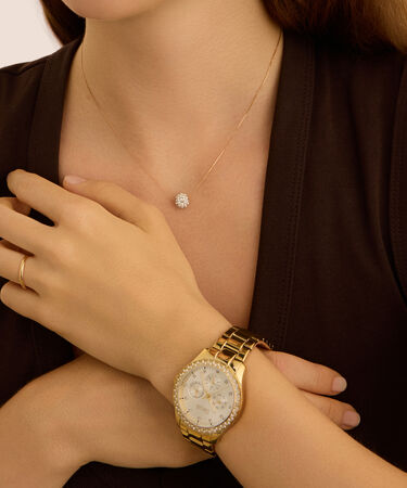 Collana Christelle Oro Giallo Cristallo