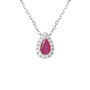 Collana Punto Luce Charlotte Oro Bianco Rubino Diamante