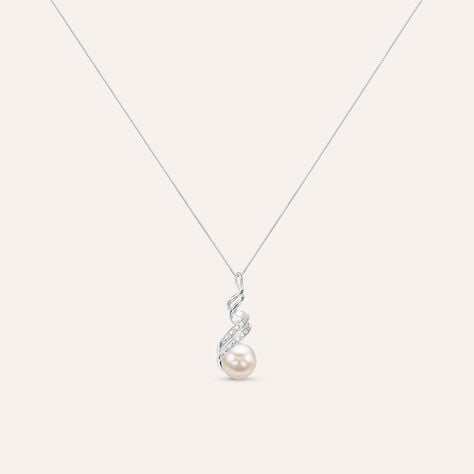Collana Gold Pearls Oro Bianco Perla D'Acqua Dolce Diamante - Collane Donna | Stroili