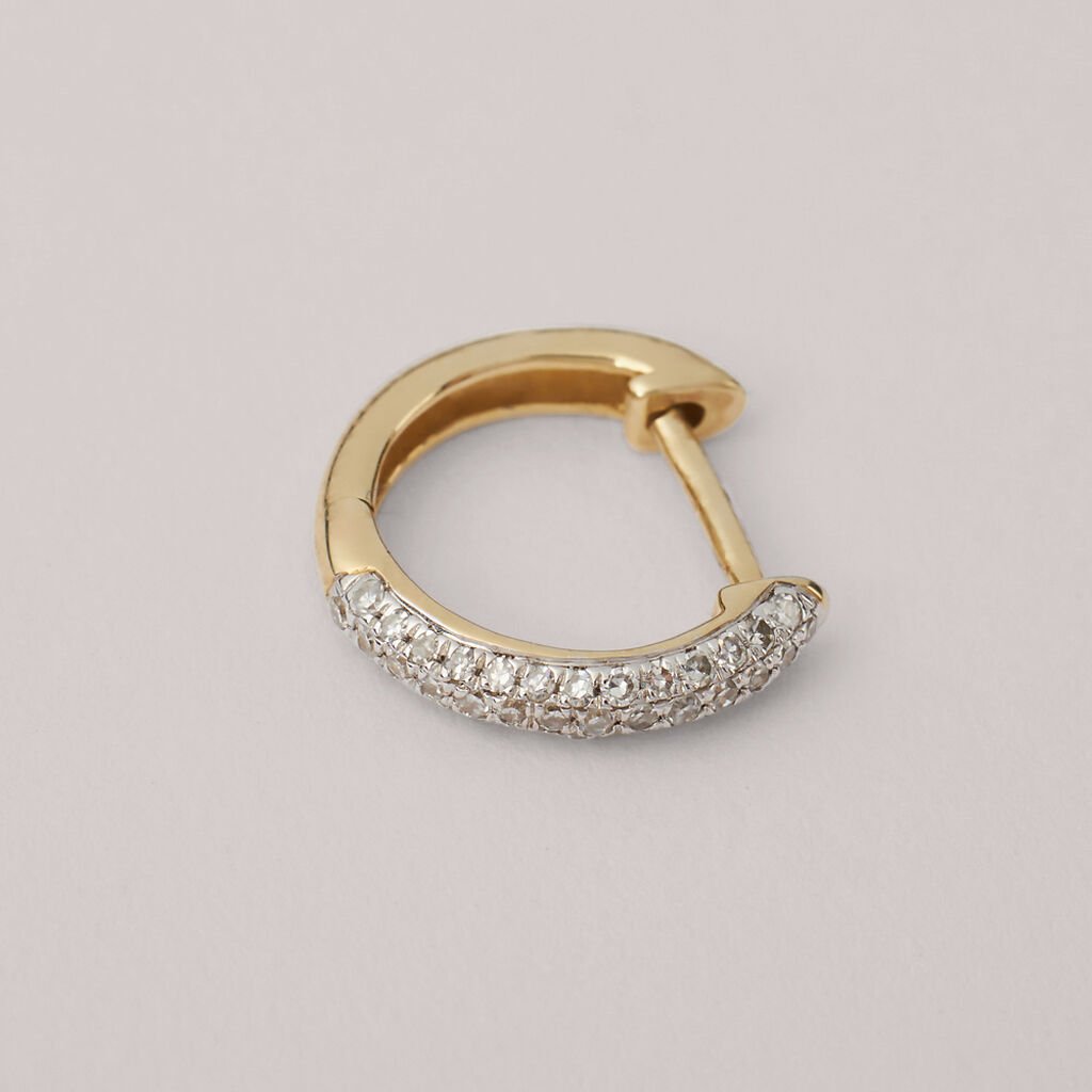 Mono Orecchino A Cerchio Sophia Oro Giallo Diamante - Mono Orecchino Donna | Stroili