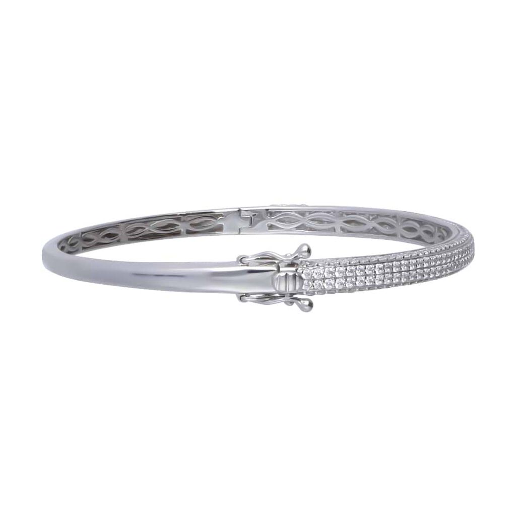 Bangle Silver Shine Argento Rodiato Cubic Zirconia - Bracciali Rigidi Donna | Stroili