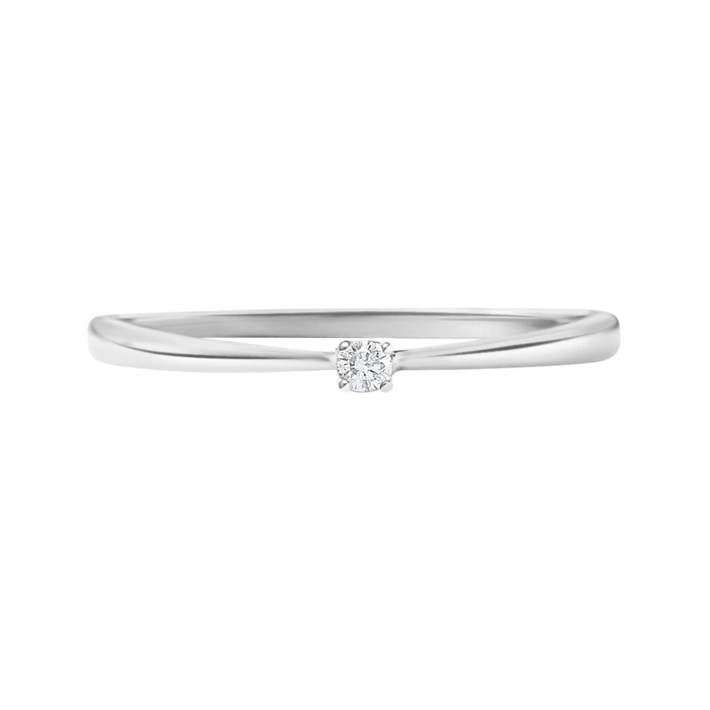 Anello Solitario Grace Oro Bianco Diamante - Anelli con Pietre Donna | Stroili