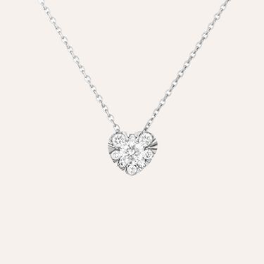 Collana Petali Oro Bianco Diamante