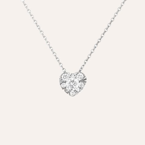 Collana Petali Oro Bianco Diamante - Collane Donna | Stroili