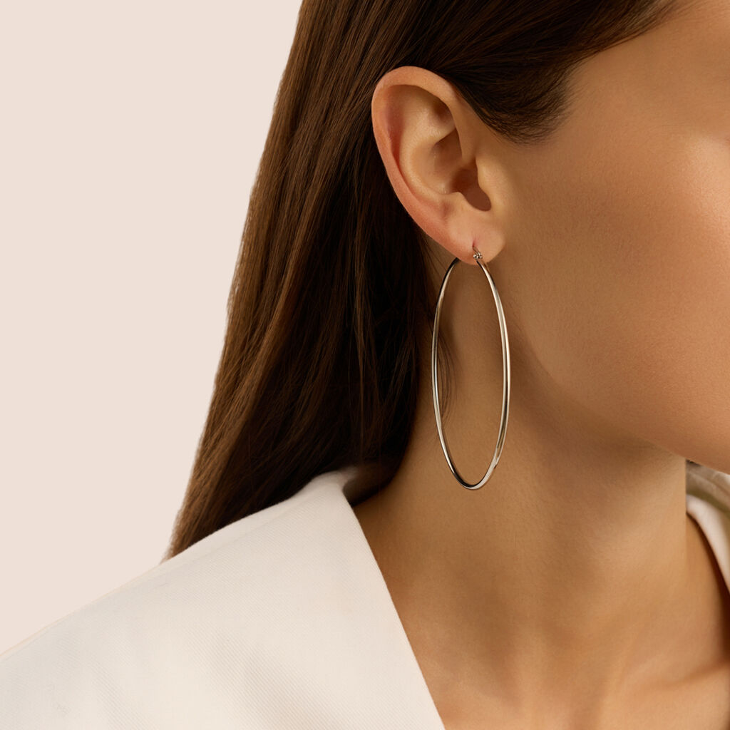 Orecchini A Cerchio Moonlight Acciaio