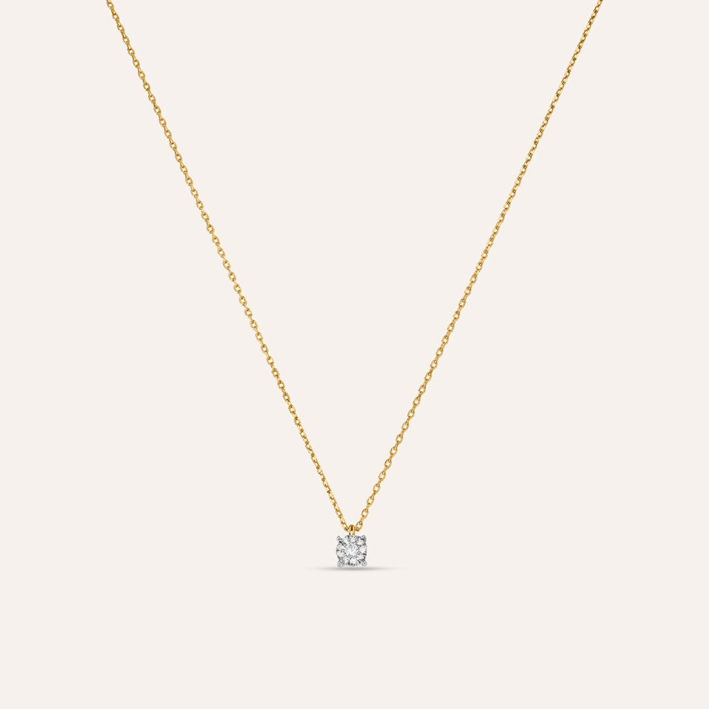 Collana Mon Petit Oro Giallo Diamante