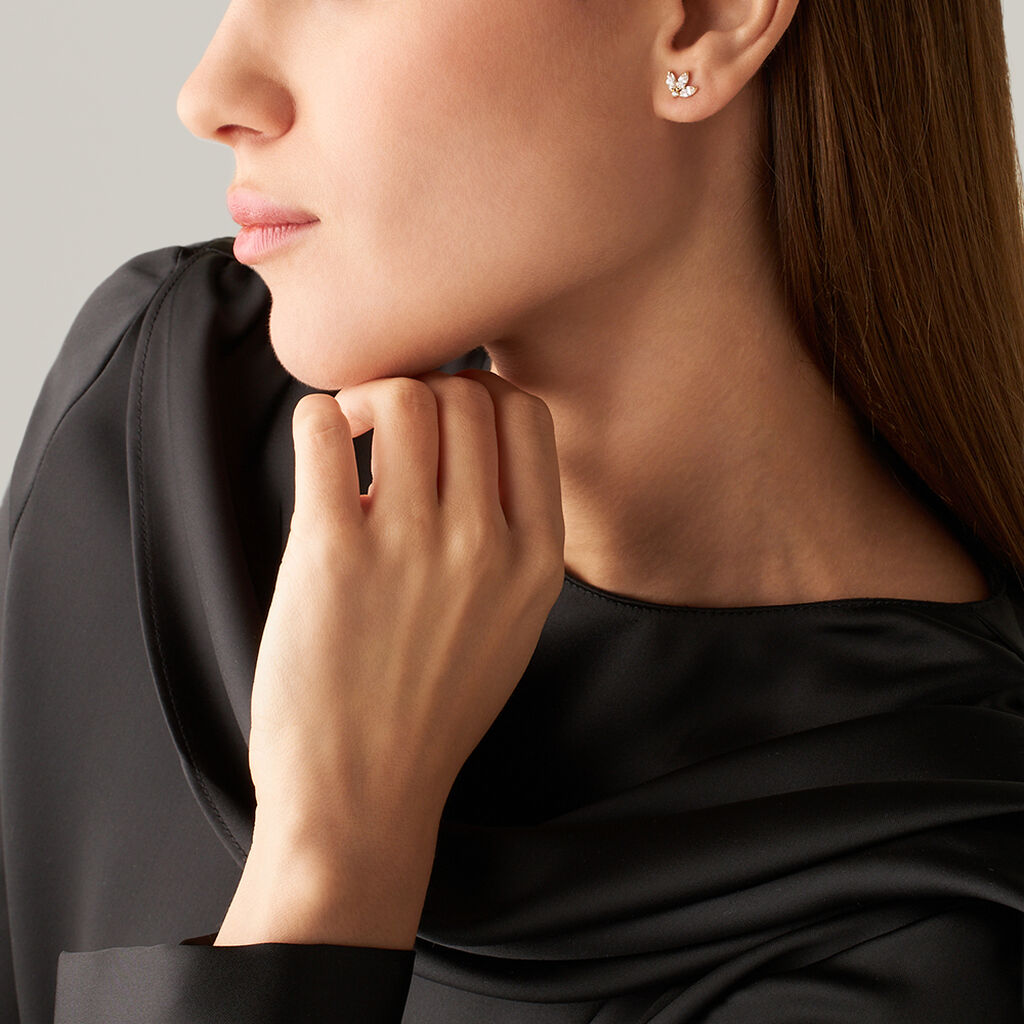 Orecchini Lobo Bon Ton Oro Giallo Cubic Zirconia - Orecchini a Lobo Donna | Stroili