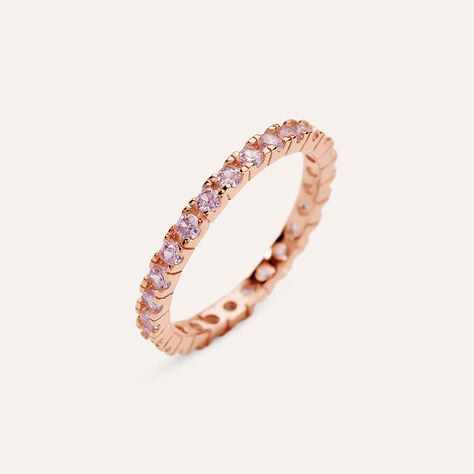 Anello Eternity Silver Rainbow Argento Rosa Cubic Zirconia - Anelli Eternity Donna | Stroili