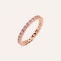 Anello Eternity Silver Rainbow Argento Rosa Cubic Zirconia