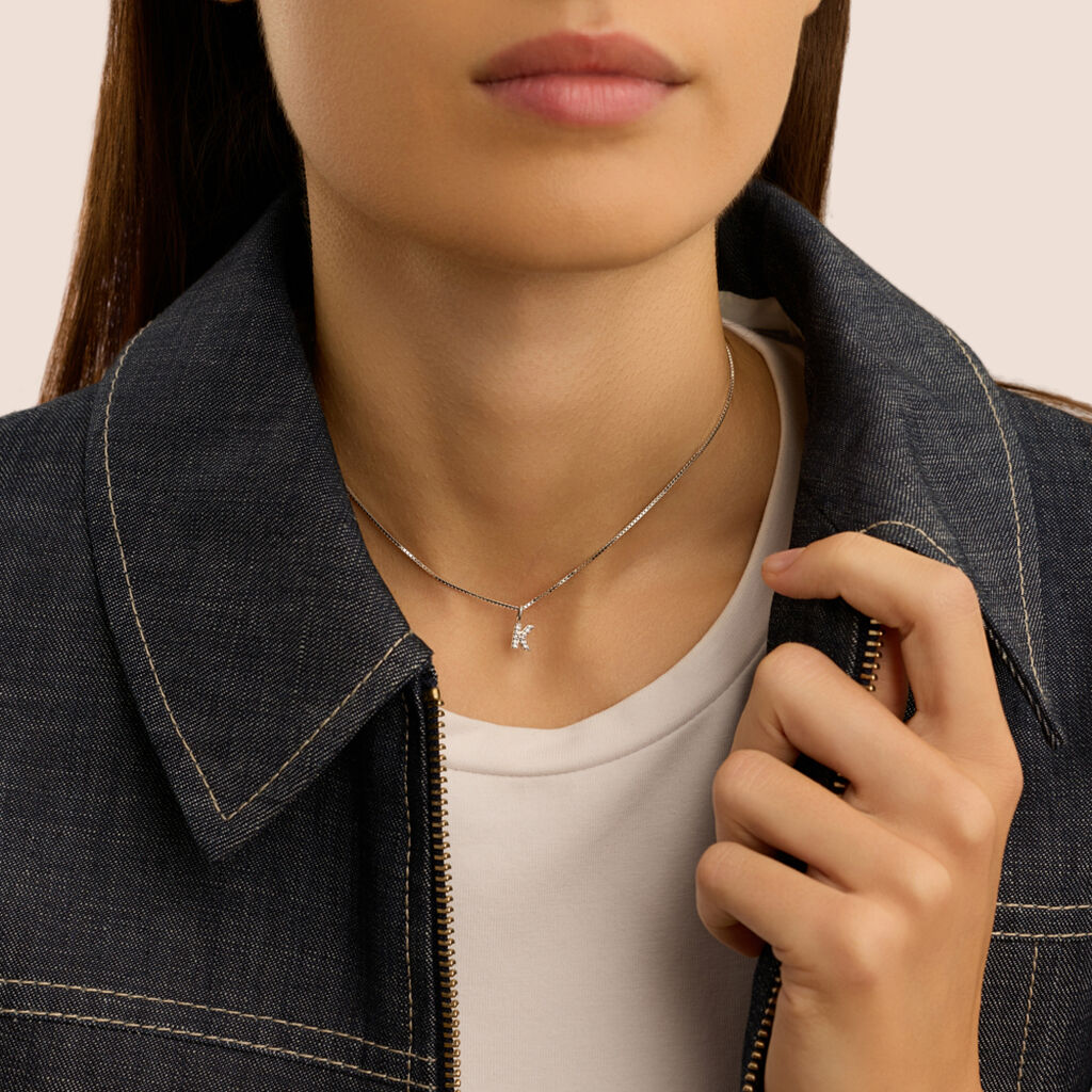 Pendente Love Beats Argento Rodiato Cubic Zirconia