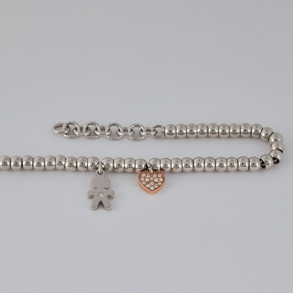 Bracciale Lady Chic Acciaio Bicolore Bianco / Rosa Cubic Zirconia - Bracciali Donna | Stroili