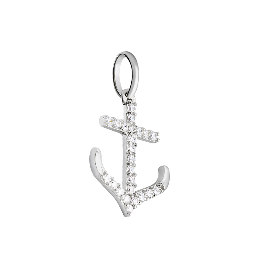 Pendente Poème Oro Bianco Cubic Zirconia - Ciondoli Donna | Stroili