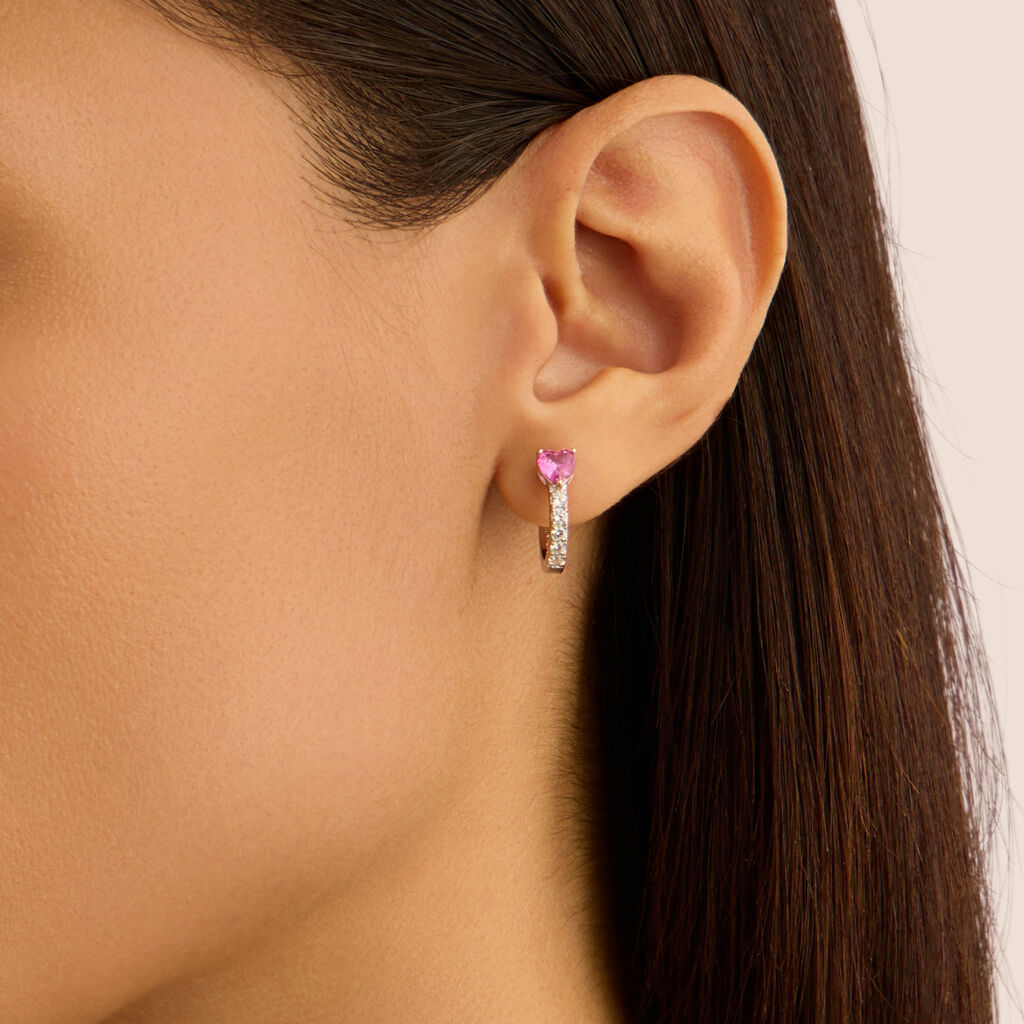 Orecchini A Cerchio Silver Elegance Argento Rodiato Cubic Zirconia - Orecchini a Cerchio Donna | Stroili