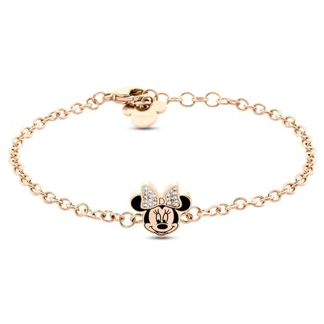 Bracciale Mickey Mouse & Friends Acciaio Rosa Cristallo - Bracciali Donna | Stroili