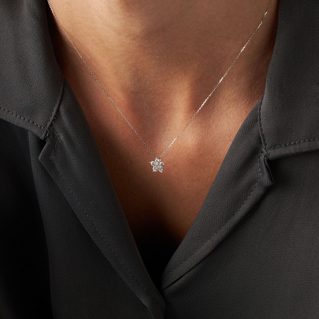 Collana Claire Oro Bianco Cubic Zirconia - Collane Donna | Stroili