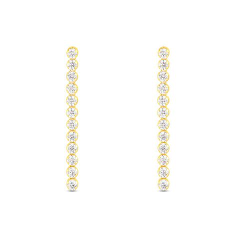 Orecchini Pendenti Tennis Claire Oro Giallo Cubic Zirconia - Orecchini Pendenti Donna | Stroili