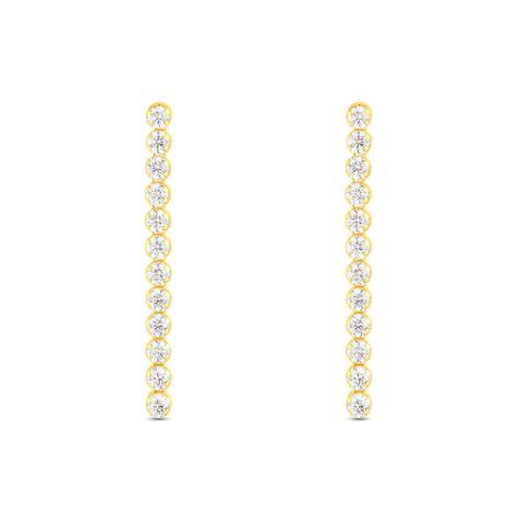 Orecchini Pendenti Tennis Claire Oro Giallo Cubic Zirconia - Orecchini Pendenti Donna | Stroili