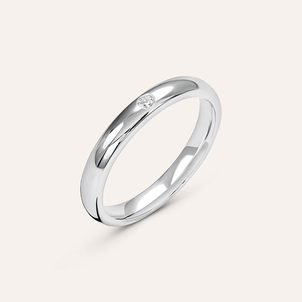 Fede Comoda 3 mm Oro Bianco Diamante