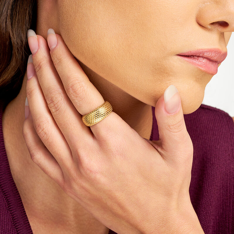 Anello Fascia Radiance Acciaio Dorato - Anelli Moderni Donna | Stroili