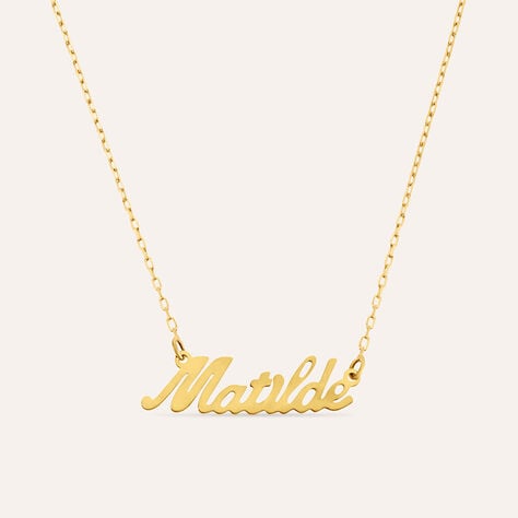 Collana Matilde Gold Names Oro Giallo - Collane Unisex | Stroili