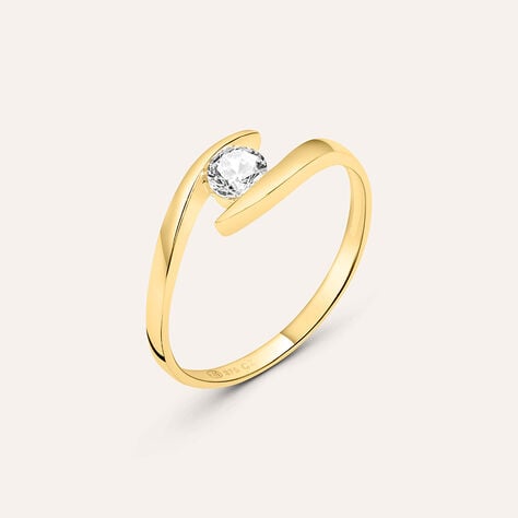 Anello Solitario Claire Oro Giallo Cubic Zirconia - Anelli con Pietre Donna | Stroili