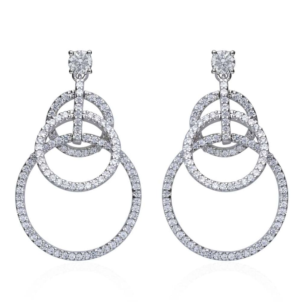 Orecchini Pendenti Silver Shine Argento Rodiato Cubic Zirconia - Orecchini Pendenti Donna | Stroili