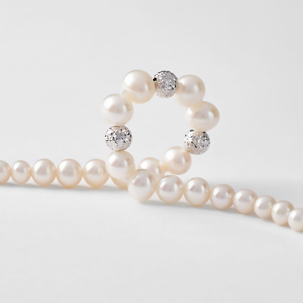 Bracciale Gabrielle Oro Bianco Perla D'Acqua Dolce