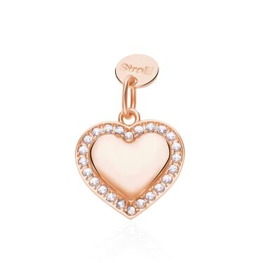 Pendente Love Beats Argento Rosa Cubic Zirconia