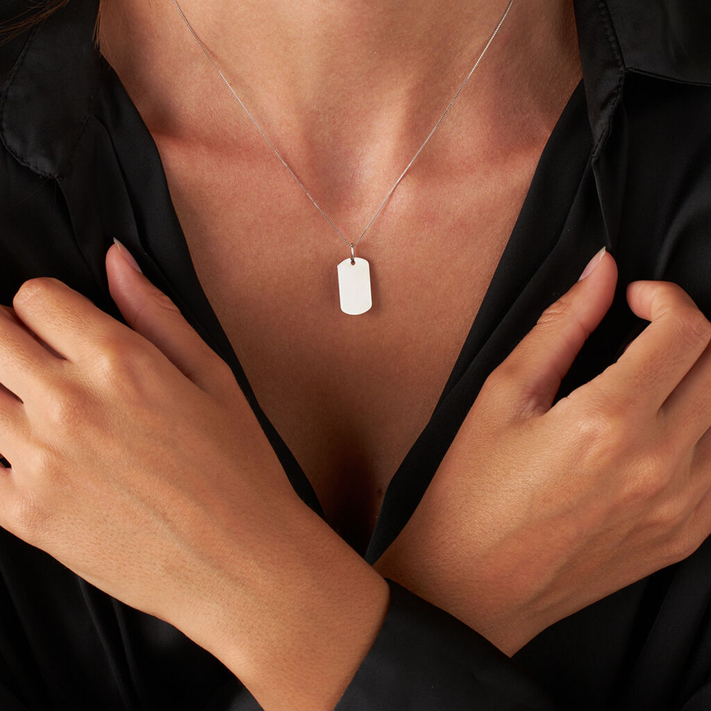 Pendente Poème Oro Bianco - Ciondoli con Incisione Donna | Stroili