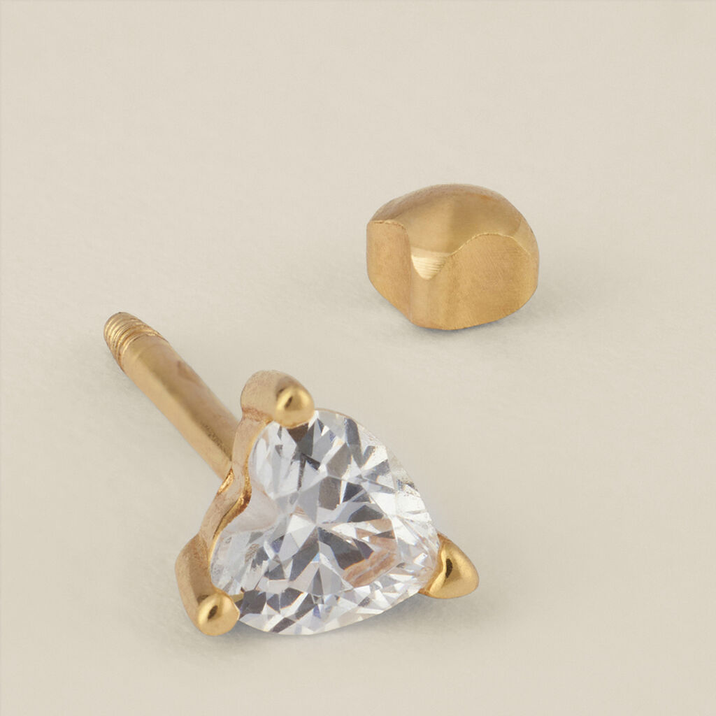 Piercing Orecchio Tragus Helix Conch Bon Ton Oro Giallo Cubic Zirconia - Piercing Orecchio Donna | Stroili