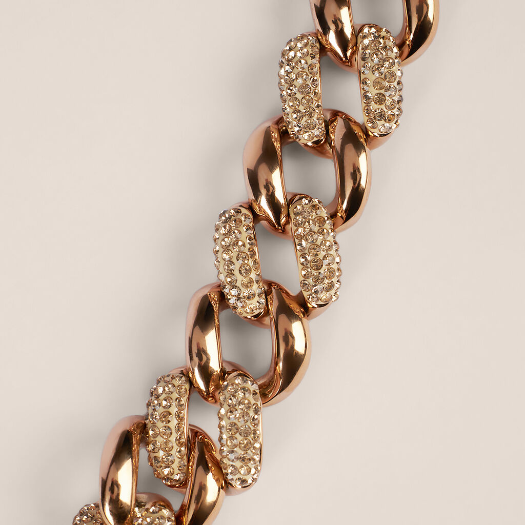 Bracciale Catena Lady Phantasya Acciaio Rosa Cristallo - Bracciali Donna | Stroili