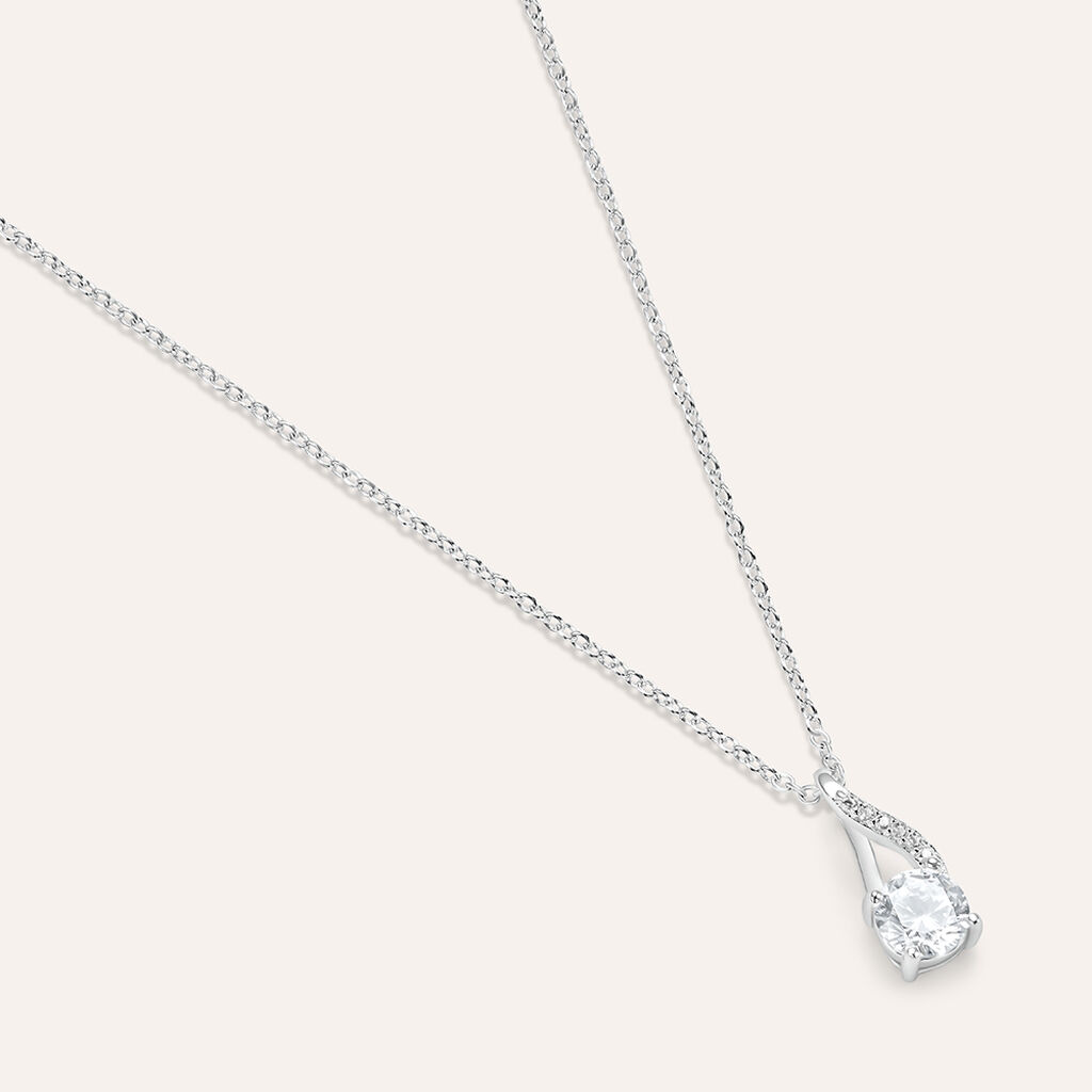 Collana Punto Luce Silver Elegance Argento Rodiato Cubic Zirconia