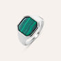 Anello Chevalier Man Code Acciaio Malachite