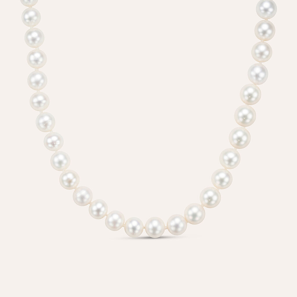 Collana Gold Pearls Oro Bianco Perla D'Acqua Dolce Diamante - Collane Donna | Stroili