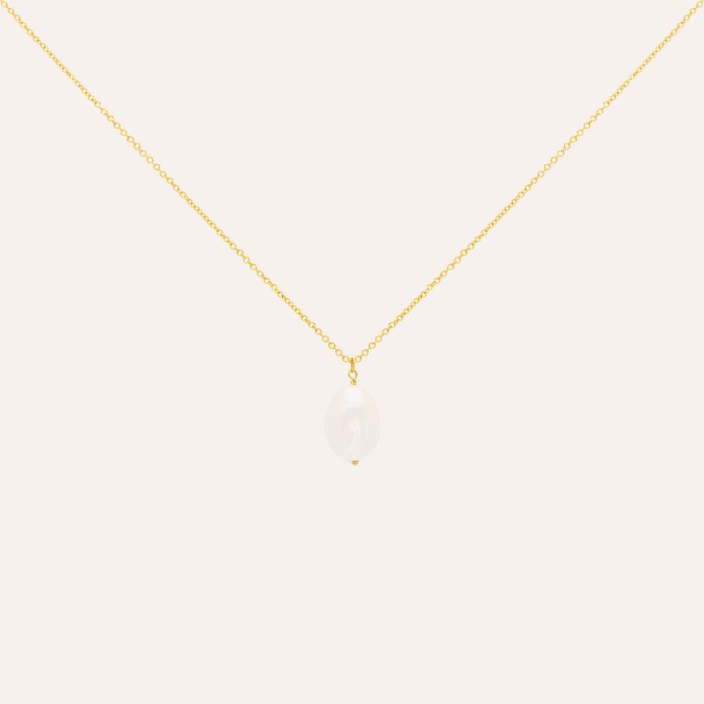 Collana Gabrielle Oro Giallo E Perla Barocca