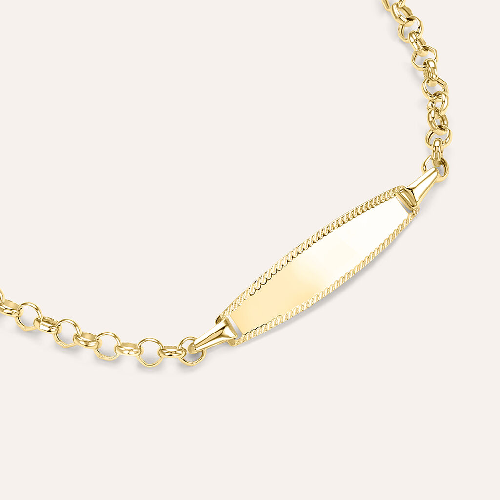 Bracciale Con Targhetta Religious Gold Oro Giallo - Bracciali Bambino | Stroili